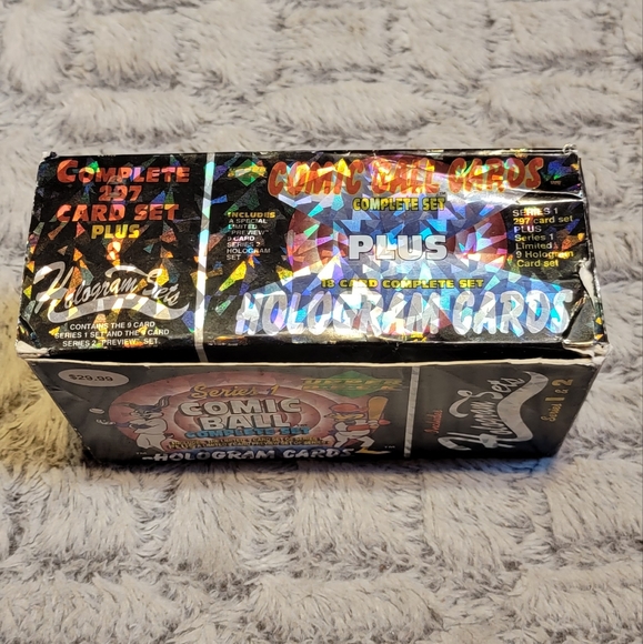 VTG 90s! LOONEY TUNES Comic Ball Series 1  Hologram Cards Upper Deck 297 Cards - Picture 2 of 7
